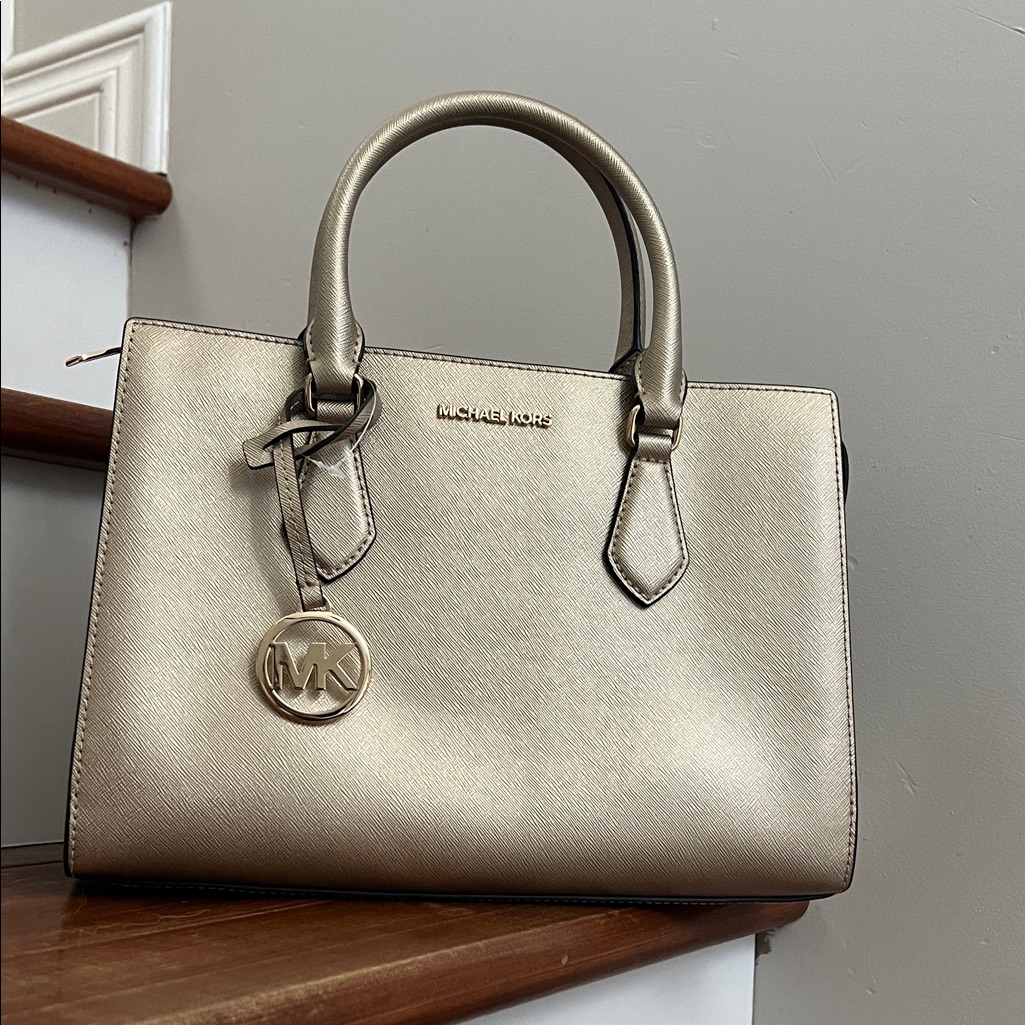 Michael Kors Metallic Pale Gold Satchel